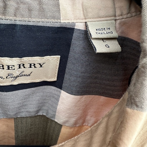 Burberry Somerton Check Short Sleeve Shirt size (LG) Worn Once in Condition NEW - Picture 4 of 9
